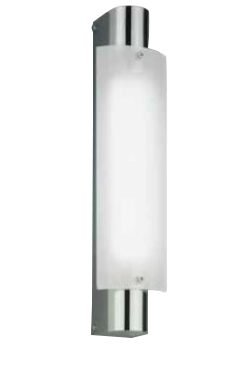 The Vibia Llisa wall light with chrome finish and optical glass diffuser. The light requires a G23 230V max. 11W light source, and its dimensions are 35cm H x 8.5cm W x 7cm D.
